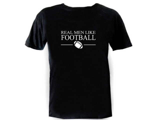 Real men like football funny cheap customized t-shirt 1